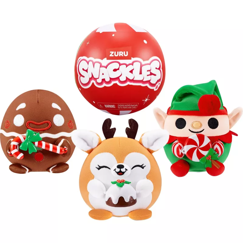 Žaislinė figūrėlė Zuru Snackles Christmas – staigmenų kolekcionuojamas aklas dėžutė, viena atsitiktinė figūrėlė