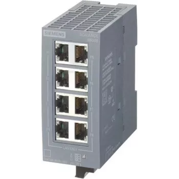 Nevaldomas pramoninis komutatorius Siemens SCALANCE XB008, 8 Ethernet prievadai, 100 Mbps, modelis 6GK5008-0BA00-1AB2