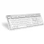 Klaviatūra Logickeyboard SKB-CWMU-UK Office USB QWERTY UK English sidabrinė balta