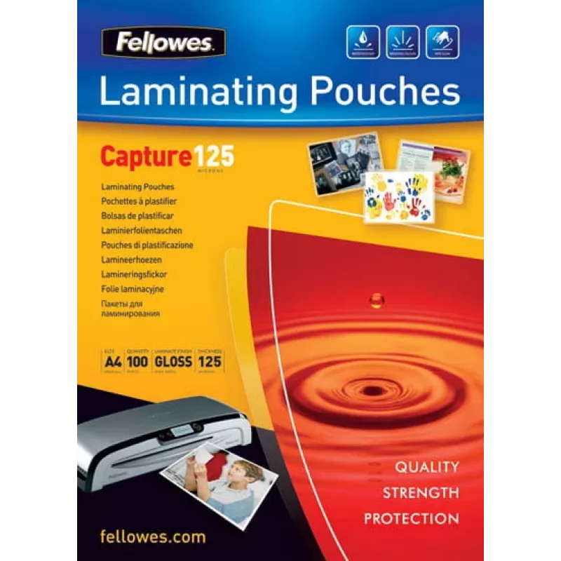 Fellowes Glossy 125 Micron Card Laminavimo maišelis - 75x105mm