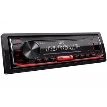 Automobilinis skaitmeninės medijos imtuvas JVC KD-X162 1 DIN, 200 W, 24 bitų DAC, FLAC/MP3/WAV/WMA, priekinis USB Type-A, 3,5 mm, LCD 2 eilučių, juodas