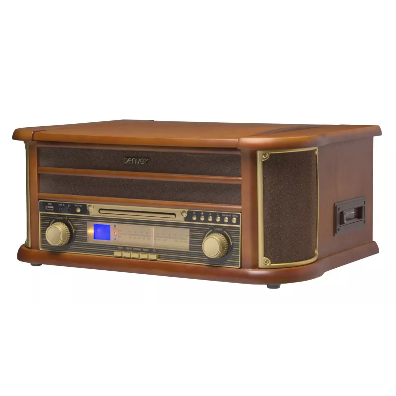 DENVER MCR-50 MK3 stiprintuvas, kasetinis CD/MP3 grotuvas, skaitmeninis grotuvas, patefonas, radijas, skaitmeninis įrašymas, 5W