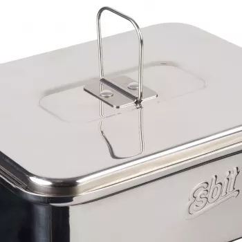 Puodas ESBIT PT1200ST nerūdijančio plieno kempingo puodas 1,2 l, 554 g, sidabrinis