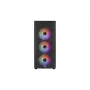 PC korpusas AEROCOOL PGS DESIGNER-G-BK-v1 ATX midi bokštas, grūdintas stiklas, 4 RGB ventiliatoriai, palaiko ATX, GPU 34,5 cm, CPU aušintuvas 158 mm
