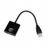 Vaizdo kabelio adapteris IBOX HDMI Type A kištukas į VGA D-Sub lizdą, 1080p, juodas, 105×25×20 mm