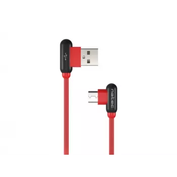 USB laidas NATEC NKA-1201 USB 2.0 1m USB A USB C Juoda Raudona