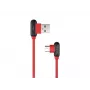 USB laidas NATEC NKA-1201 USB 2.0 1m USB A USB C Juoda Raudona