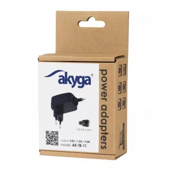 Maitinimo adapteris Akyga AK-TB-11 Vidinis 9W Juodas