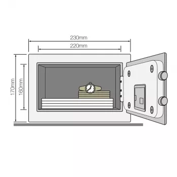 Yale YSV/170/DB2/P Laisvai stovintis seifas 3,8 l Plienas Rožinis