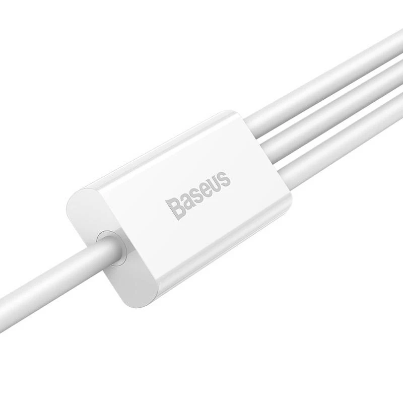 USB laidas Baseus SUP0003529 — USB 3.2 Gen 1 (3.1 Gen 1), 1 m, USB-A į USB-C / Micro USB-A / Lightning, Baltas