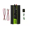 Automobilinis inverteris Green Cell INV21 6000 W, 24V nuolatinės srovės į kintamąją, 230V išvestis, 2x USB PD, aktyvus aušinimas, nuimamos nuolatinės srovės jungtys, juoda