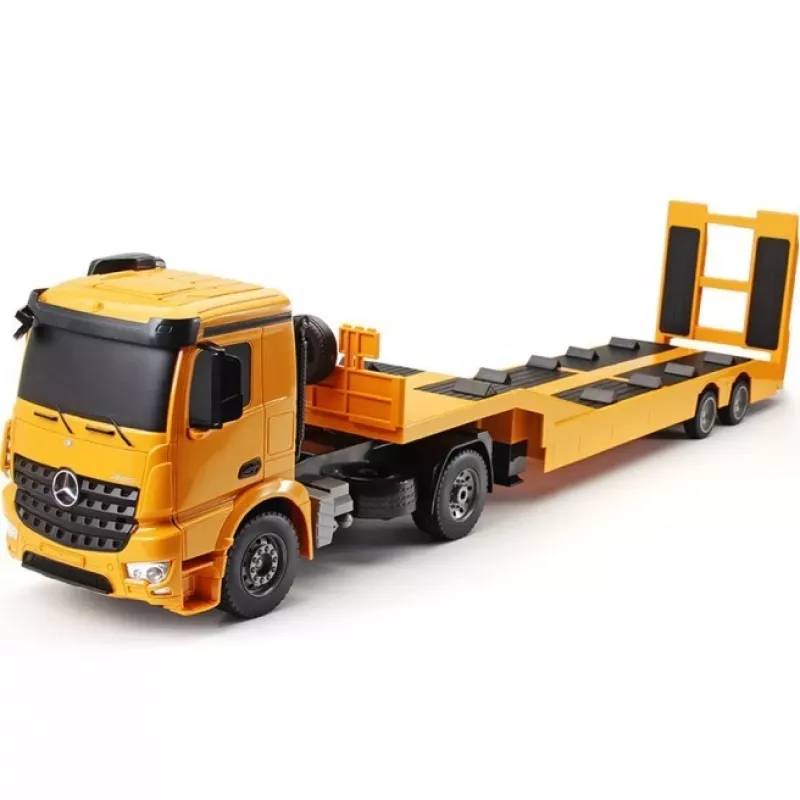 Double E 1/20 mastelio paruoštas važiuoti RC Mercedes-Benz Arocs platforminis priekabinis vilkikas