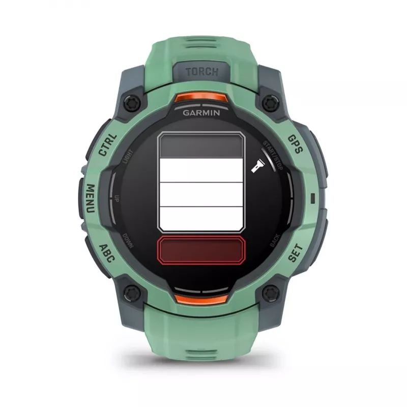 Garmin Instinct 3 AMOLED 3,05 cm (1,2) 45 mm Skaitmeninis 390 x 390 pikselių Jutiklinis ekranas Žalias GPS (palydovinis)