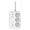 Maitinimo ilgintuvas Energizer EPB2500W02EU — 3 kintamosios srovės lizdai, 2 m laidas, 2500 W, vidaus, baltas
