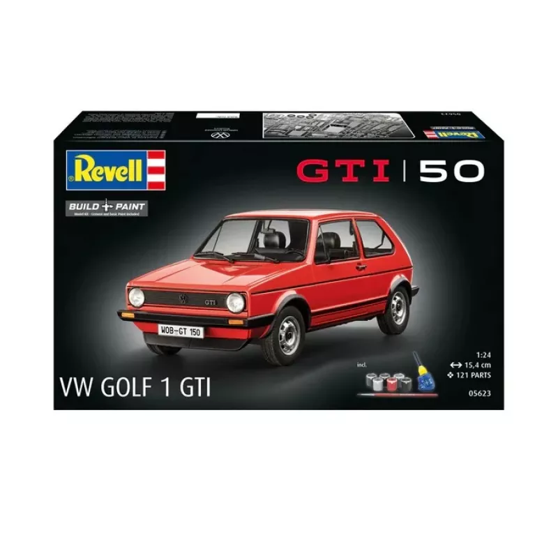 Plastikinis automobilio modelis REVELL VW Golf1 GTI 50 metų 1:24 masteliu