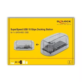 HDD/SSD korpusas DeLOCK 64089 Skaidrus 2.5/3.5 colio