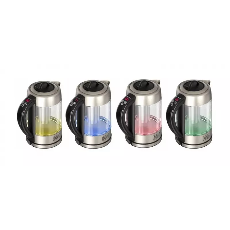 Elektrinis virdulys Juoda & Decker 1,7 L 2200 W Juoda Nerūdijantis plienas Skaidrus