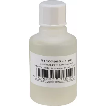 Antspaudų rašalas EUROLITE UV-aktyvus Skaidrus Mėlynas 50 ml
