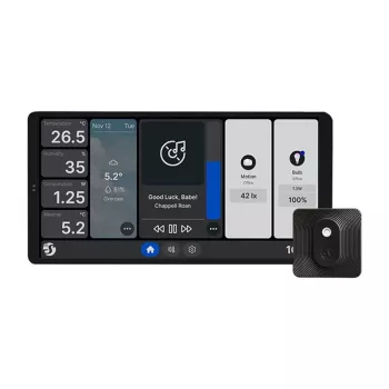 Sieninis ekranas Shelly Wall Display X2 WiFi/BLU juodas su D&J – dvigubas valdymo pultas