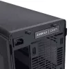 PC korpusas Lian Li A3-mATX Micro Tower — Micro-ITX/Micro-ATX, medžio spalva ir juoda, palaiko ATX/SFX/SFX-L maitinimo blokus