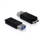 Laido keitiklio adapteris USB 3.0-A FM micro USB 3.0-B M DeLOCK 65183