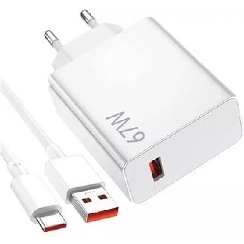 Kroviklis Xiaomi 40035 išmaniajam telefonui baltas kintamosios srovės vidinis USB Type-C 1 prievadas