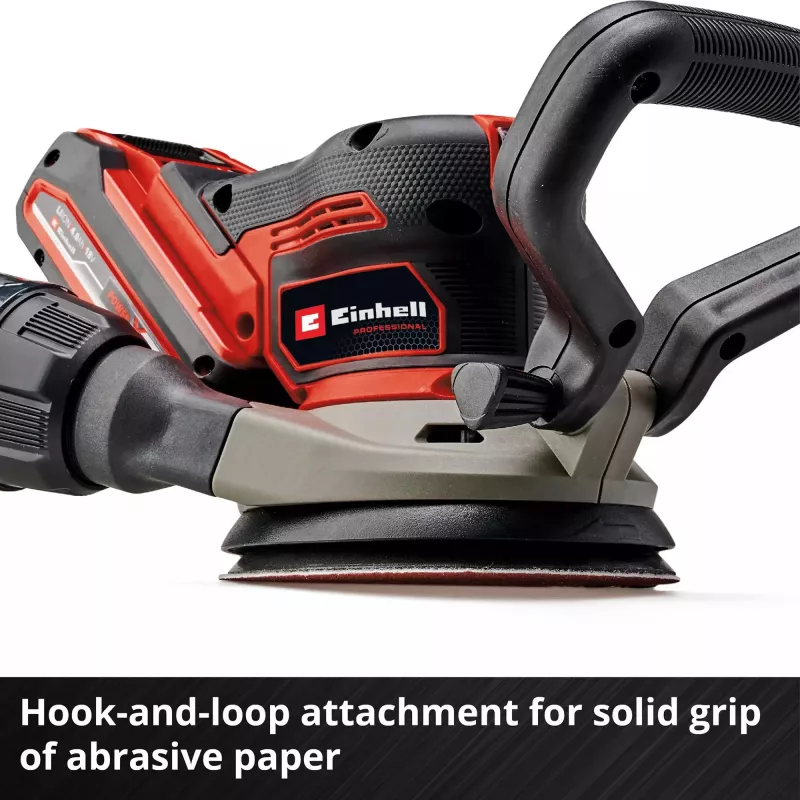 Grindų šlifuoklis EINHELL TP‑RS 18/32 Li BL Solo — 24 000 aps./min, Juoda/Raudona, 1,11 kg