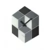 NeXtime klok 8171 Cubic, 43.5x37 cm, sieninis, juoda / balta / pilka
