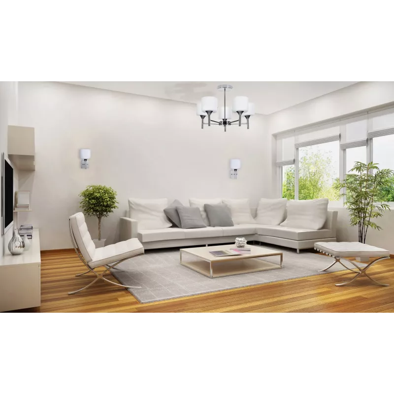 Klasikinis liustrinis pakabinamas lubinis šviestuvas Activejet MIRA Chrome 5xE27 svetainei