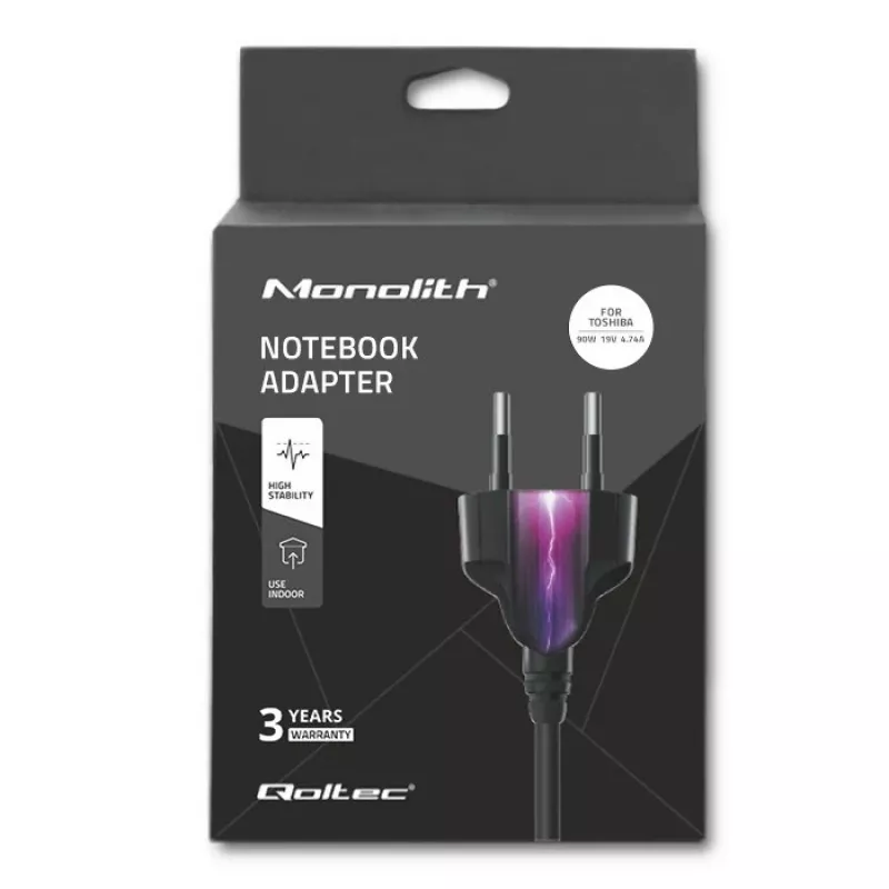 Qoltec 50090.90W maitinimo adapteris / keitiklis vidaus naudojimui juodas
