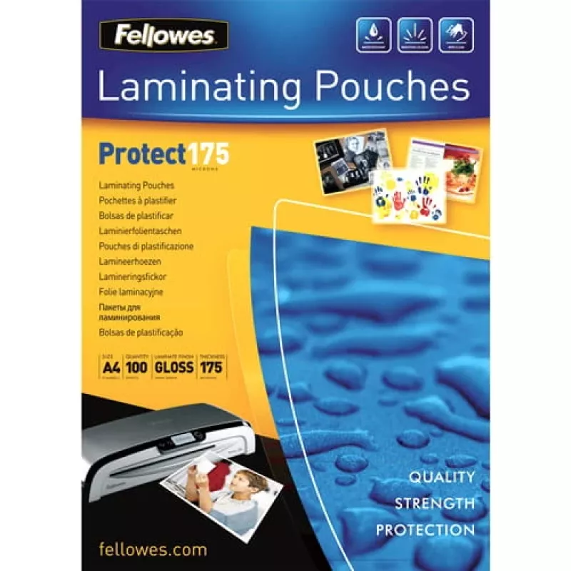 LAMINAVIMO PLĖVELĖ BLIZGI/A4 175 100 VNT. 5308703 FELLOWES