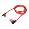 USB laidas NATEC NKA-1201 USB 2.0 1m USB A USB C Juoda Raudona