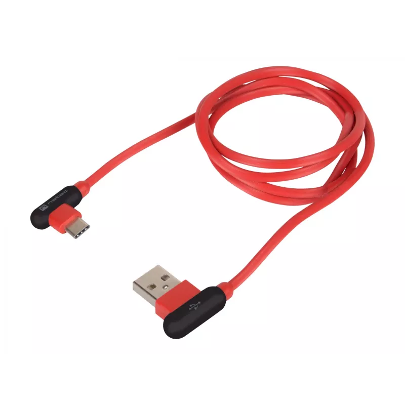 USB laidas NATEC NKA-1201 USB 2.0 1m USB A USB C Juoda Raudona