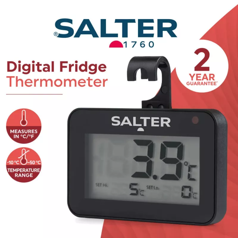 Skaitmeninis šaldytuvo termometras Salter SA00574BFEU12 su LCD, temperatūros diapazonas nuo -20 iki 50°C