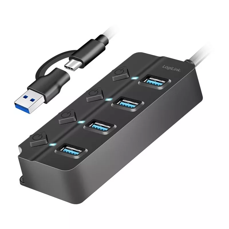 USB3.2 Gen1 HUB, 4xUSB-A su atskirais jungikliais