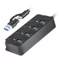 USB3.2 Gen1 HUB, 4xUSB-A su atskirais jungikliais