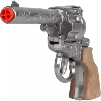 Žaislinis metalinis kaubojaus revolveris Gonher 8 šūvių modelis 239842