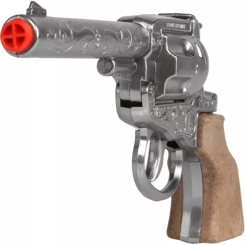 Žaislinis metalinis kaubojaus revolveris Gonher 8 šūvių modelis 239842