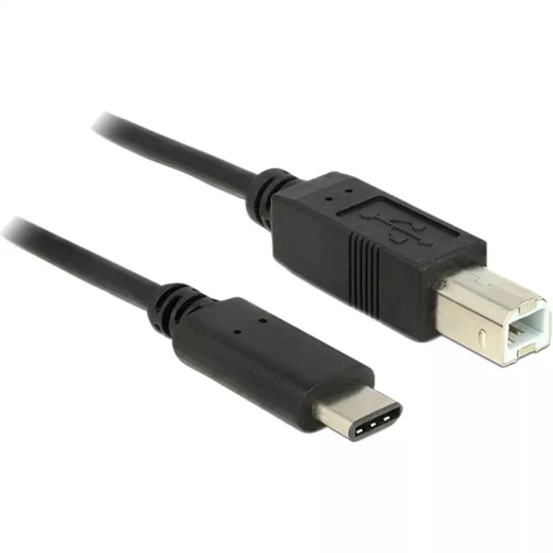 USB laidas DeLOCK 83601 USB 2.0 1m USB C USB B Juodas