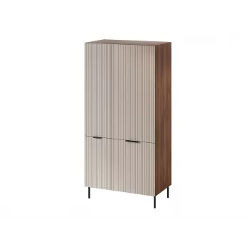 Drabužių spinta Cama Meble ALMERA Cama 5 90x52x185 cm, riešutmedžio rėmas, kašmyro durys, 6 lentynos