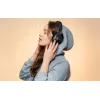 Ausinės Vention NBBB0 SoundMate S11 — belaidės Bluetooth 5.3 ausinės su ausies kabliuku, įkrovimo dėklas 400 mAh, iki 20 val., juodos