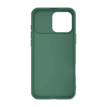 Apsauginis telefono dėklas Nillkin CamShield Pro, skirtas iPhone 16 Pro Max, žalias, slankiojantis kameros dangtelis, galinė ir šoninė apsauga