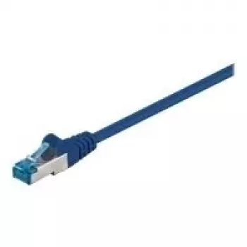 Wentronic Goobay CAT 6a komutacinis kabelis, S/FTP (PiMF), mėlynas, 5 m – LSZH be halogenų, varis (93812)