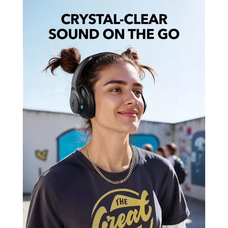 Ant ausies dedamos ausinės Anker Soundcore Q11i, Bluetooth 5.0, iki 20 val. baterija, įmontuotas mikrofonas, tamsiai pilkos