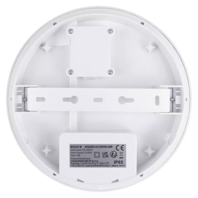 LED lempa su PIR jutikliu MACLEAN MCE525 W — lauko LED šviestuvas su judesio jutikliu