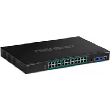 TRENDnet TI-RP262I - Pramoninis - Valdomas jungiklis - 24 x 10/100/1000 (PoE+) + 2 x SFP - Montuojamas stelaže - PoE+