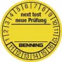 Benning tikrinimo etiketės 300 vnt. prietaisų testeriui 756212 (Ø) 30 mm Sekanti patikra (756212)