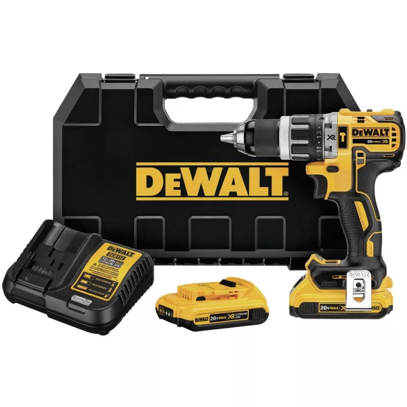 Belaidis gręžtuvas DeWalt DCD796D2-QW 18V Li-Ion, 2x2Ah, greito užspaudimo 13 mm griebtuvas, smūginis, 1,6 kg