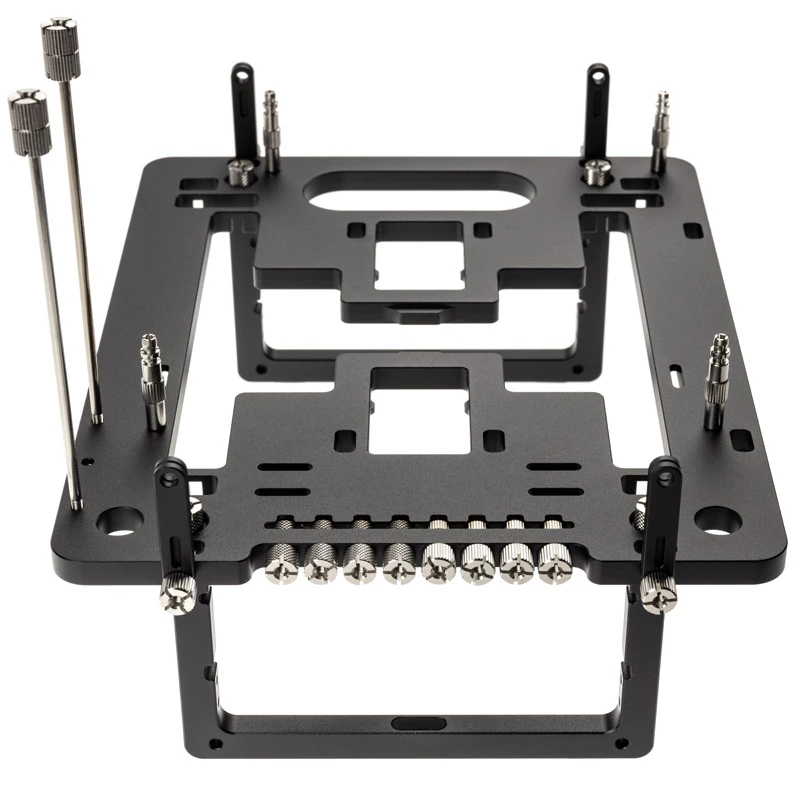 Streacom benchtable BC1 Mini V2 juoda — kompaktiškas pasyviai aušinamas atviro rėmo korpusas