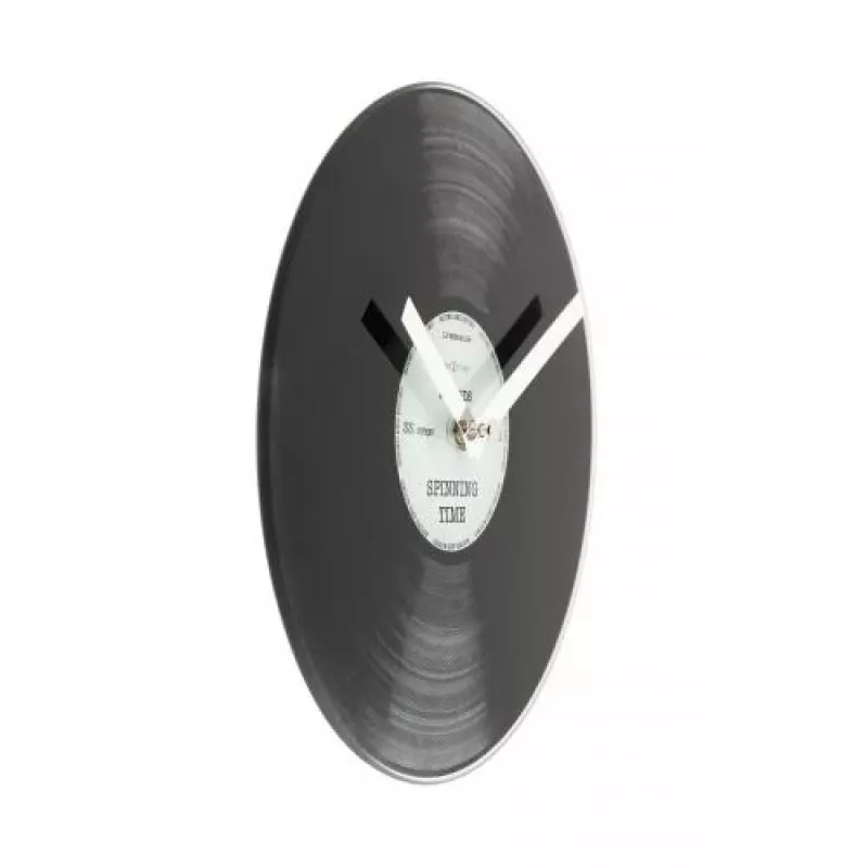 NeXtime klok 5163 Little Spinning Time, Ø20 cm, sieninis, juodas
